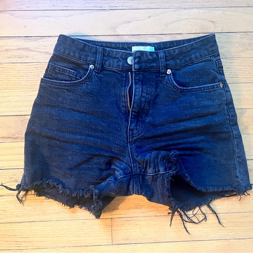 Women's Black Denim Shorts